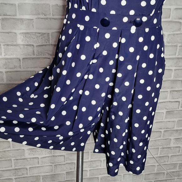 Vintage R.J. Stevens 80s Polka Dot Romper, size 10 - Picture 2 of 7